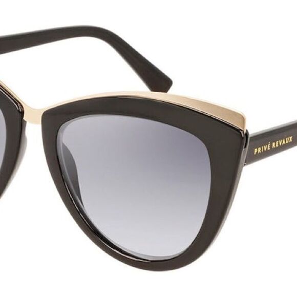 Privé Revaux THE JULIET SUNGLASSES Caviar Black - Picture 3 of 12